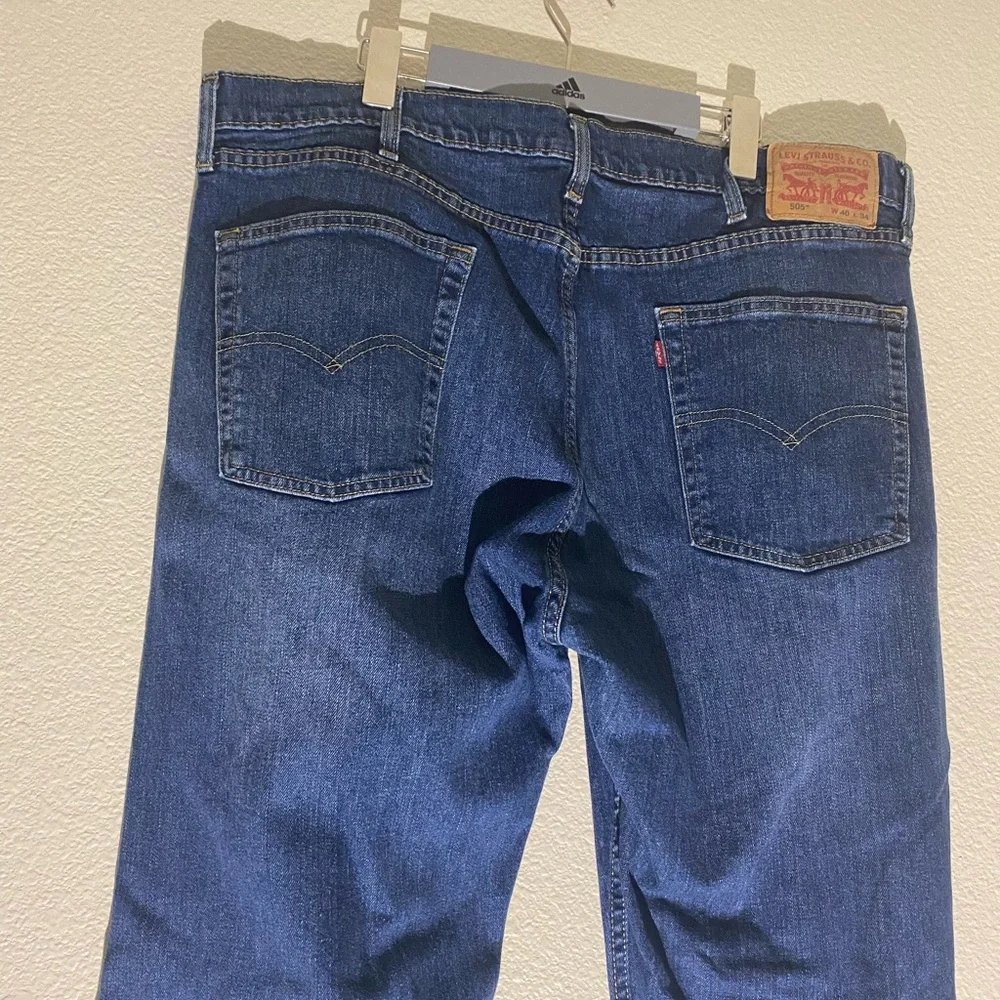 Levi's Men's Strauss & CO  505 Stretch Leg Jeans in Dark Blue Size W 40 L 34